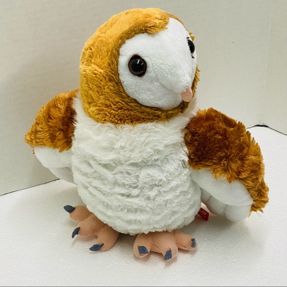 Wild Republic Barn Owl Plush Stuffed Animal Wildlife Toy Brown White Realistic - Picture 3 of 10